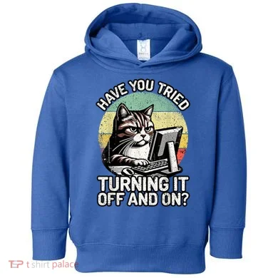 Tech Support Humor I Cat Tech Engineer I Computer It Guy Toddler Hoodie