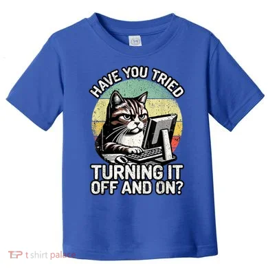 Tech Support Humor I Cat Tech Engineer I Computer It Guy Toddler T-Shirt