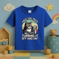 Tech Support Humor I Cat Tech Engineer I Computer It Guy Toddler T-Shirt thumb 3