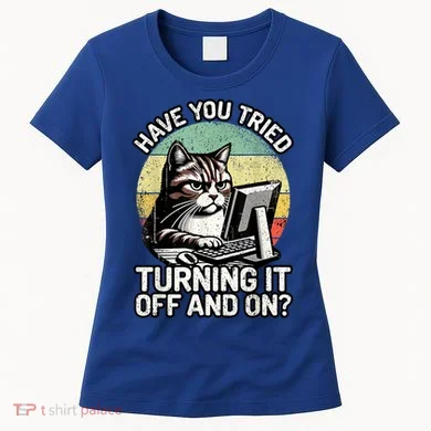Tech Support Humor I Cat Tech Engineer I Computer It Guy Women's T-Shirt