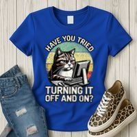 Tech Support Humor I Cat Tech Engineer I Computer It Guy Women's T-Shirt thumb 3