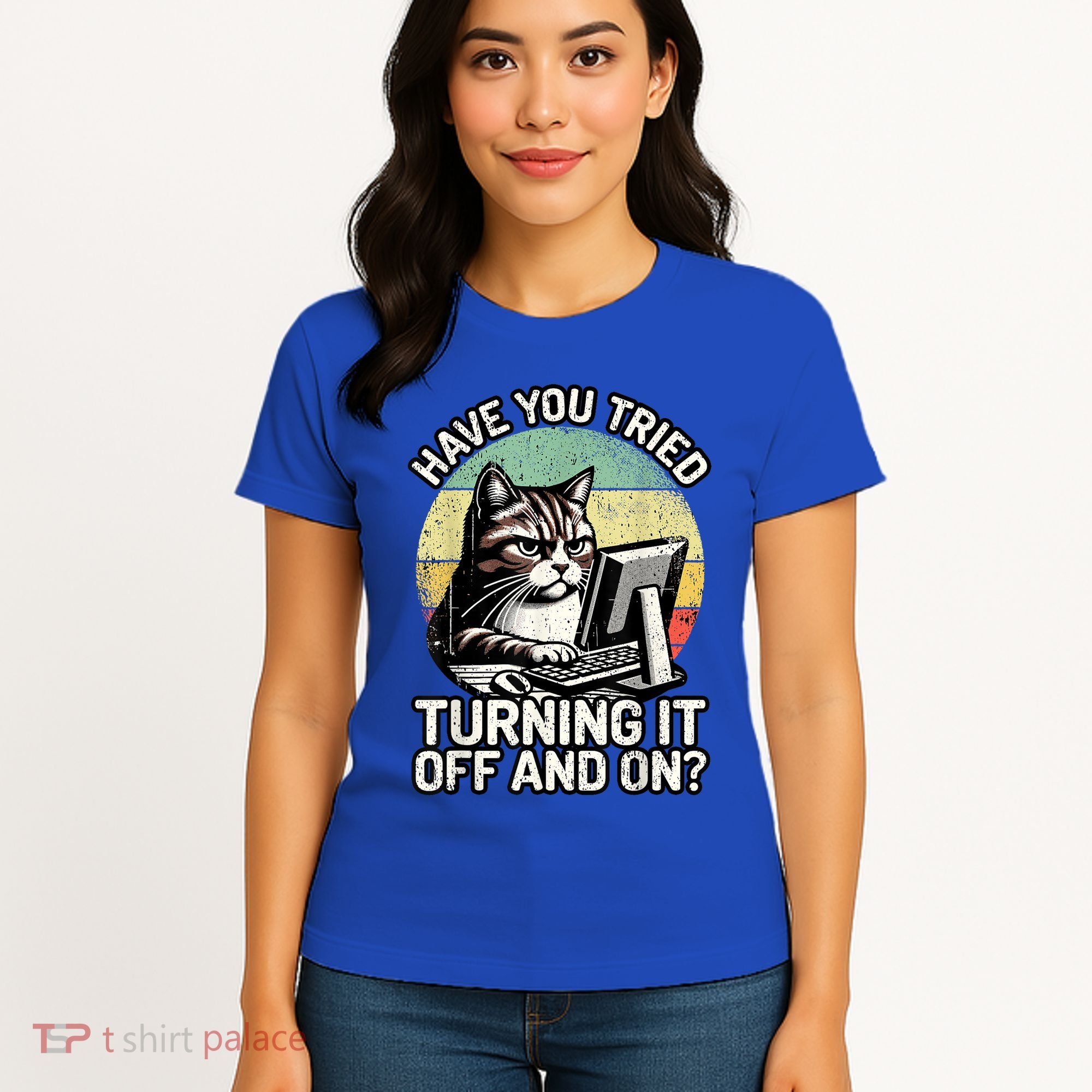 Tech Support Humor I Cat Tech Engineer I Computer It Guy Women's T-Shirt