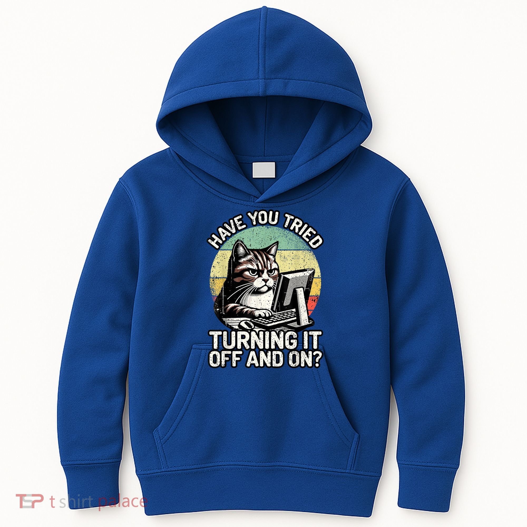 Tech Support Humor I Cat Tech Engineer I Computer It Guy Kids Hoodie