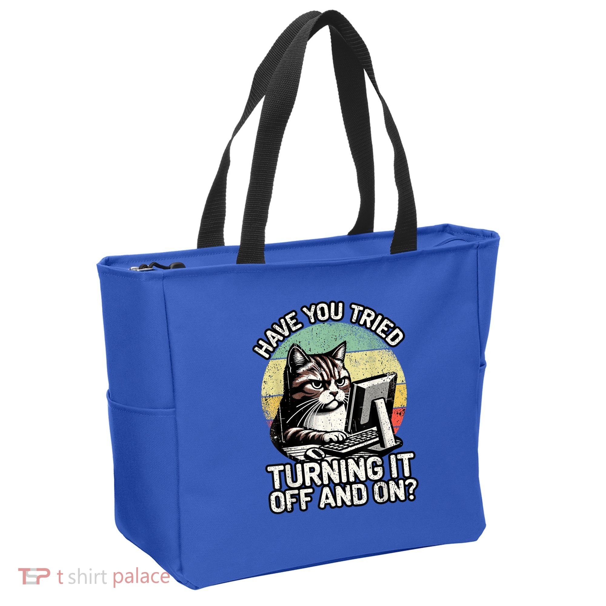 Tech Support Humor I Cat Tech Engineer I Computer It Guy Tote Bag