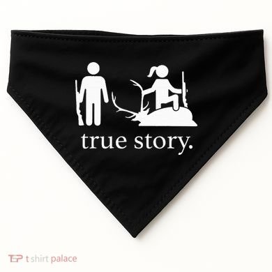 true story hunting lover USA-Made Doggie Bandana
