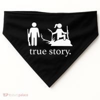 true story hunting lover USA-Made Doggie Bandana thumb 0