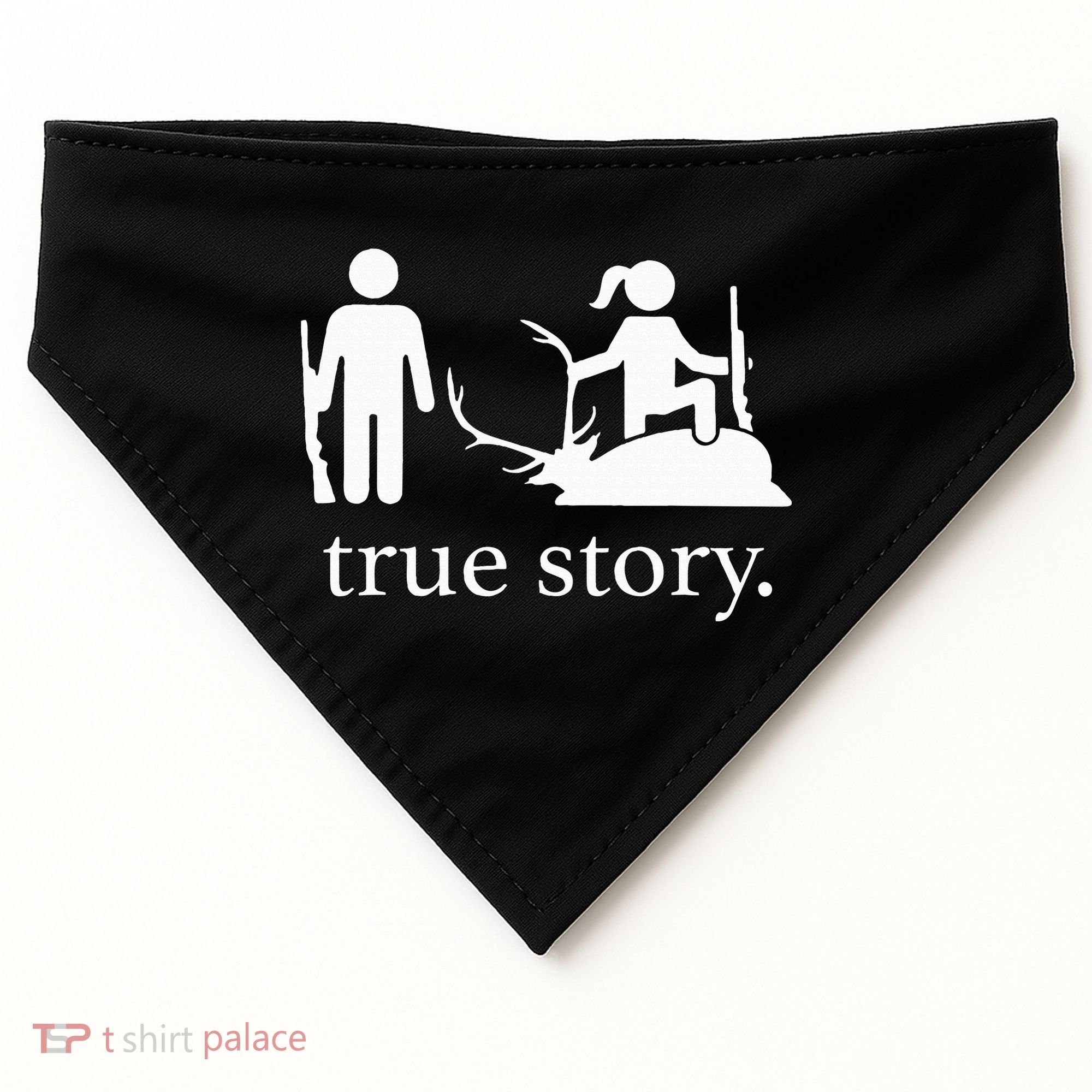true story hunting lover USA-Made Doggie Bandana