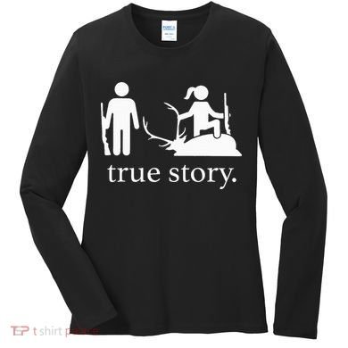 true story hunting lover Women's Long Sleeve Shirt