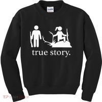 true story hunting lover Kids Sweatshirt thumb 0