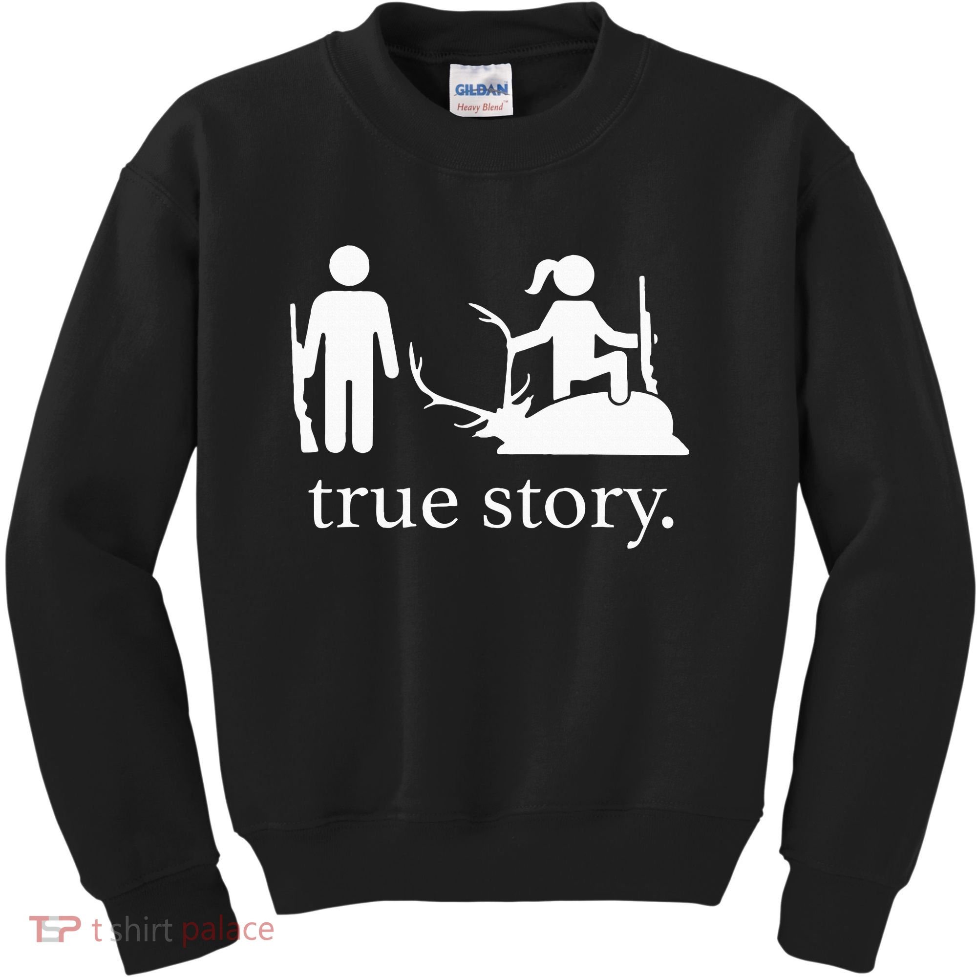 true story hunting lover Kids Sweatshirt