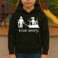 true story hunting lover Kids Hoodie thumb 3