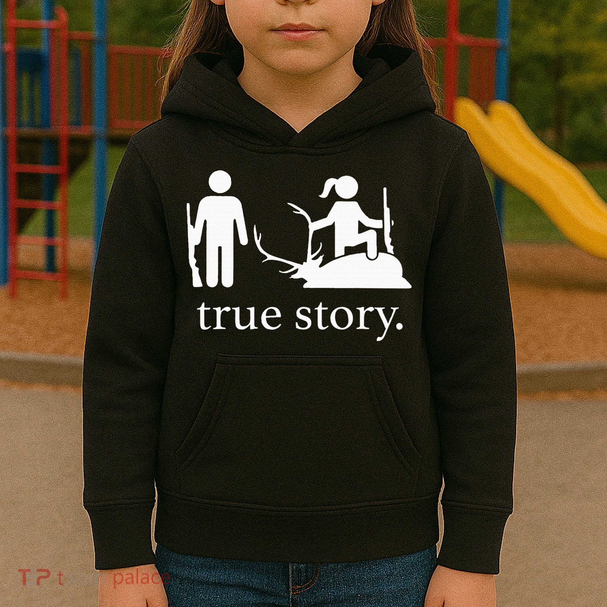 true story hunting lover Kids Hoodie