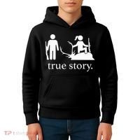 true story hunting lover Kids Hoodie thumb 4