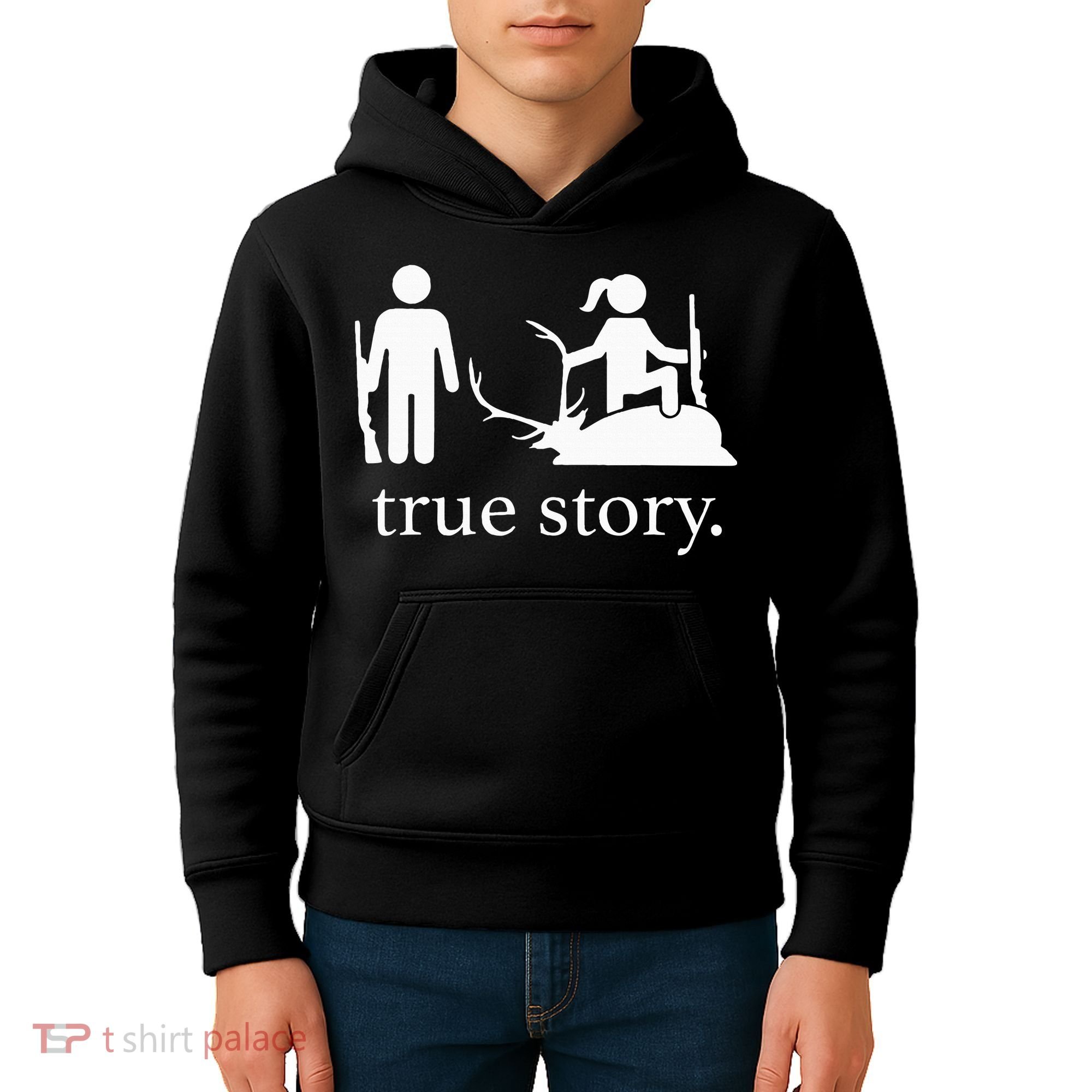 true story hunting lover Kids Hoodie