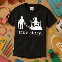 true story hunting lover Kids T-Shirt thumb 3