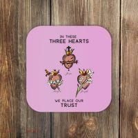 Three Sacred Hearts Of Jesus Mary Joseph Jmj Catholic Coaster thumb 0