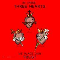 Three Sacred Hearts Of Jesus Mary Joseph Jmj Catholic Santa Hat thumb 1