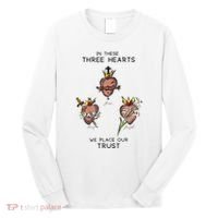 Three Sacred Hearts Of Jesus Mary Joseph Jmj Catholic Long Sleeve Shirt thumb 0