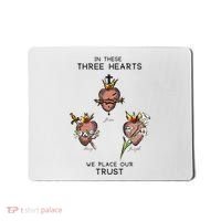 Three Sacred Hearts Of Jesus Mary Joseph Jmj Catholic Mousepad thumb 0
