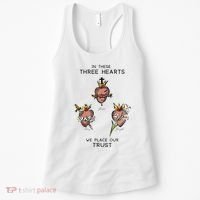Three Sacred Hearts Of Jesus Mary Joseph Jmj Catholic Women's Tank Top thumb 0