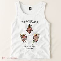 Three Sacred Hearts Of Jesus Mary Joseph Jmj Catholic Tank Top thumb 2