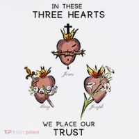 Three Sacred Hearts Of Jesus Mary Joseph Jmj Catholic Visor thumb 3