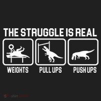 The Struggle Is Real Funny TRex Women's Sweatshirt thumb 2