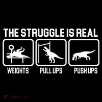 The Struggle Is Real Funny TRex Women's Hoodie thumb 2