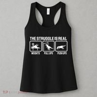 The Struggle Is Real Funny TRex Women's Tank Top thumb 3