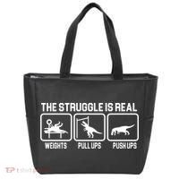 The Struggle Is Real Funny TRex Tote Bag thumb 0