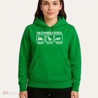 The Struggle Is Real Funny TRex Hoodie thumb 5