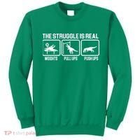 The Struggle Is Real Funny TRex Sweatshirt thumb 0