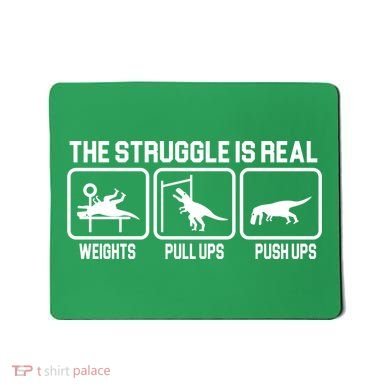 The Struggle Is Real Funny TRex Mousepad