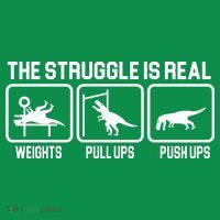 The Struggle Is Real Funny TRex Toddler Hoodie thumb 2