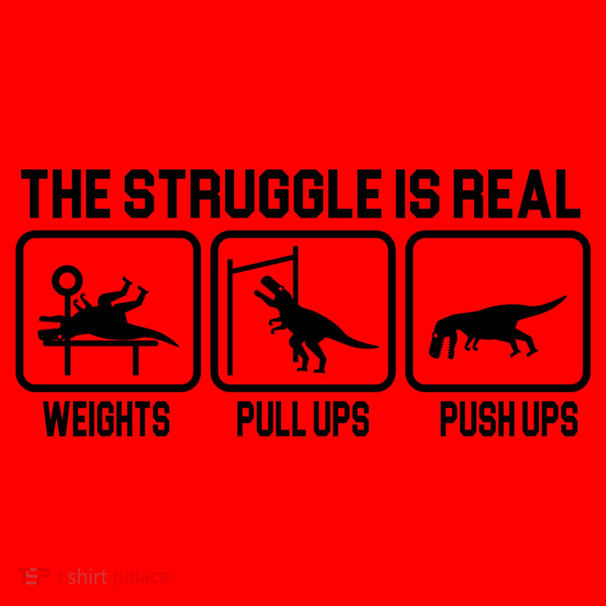 The Struggle Is Real Funny TRex Santa Hat