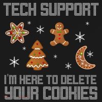 Tech Support I'm Here To Delete Your Cookies USA-Made Doggie Bandana thumb 2