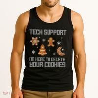 Tech Support I'm Here To Delete Your Cookies Tank Top thumb 3