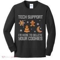 Tech Support I'm Here To Delete Your Cookies Kids Long Sleeve Shirt thumb 0