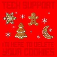 Tech Support I'm Here To Delete Your Cookies Santa Hat thumb 1