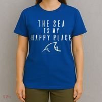 The Sea Is My Happy Place Gift T-Shirt thumb 4