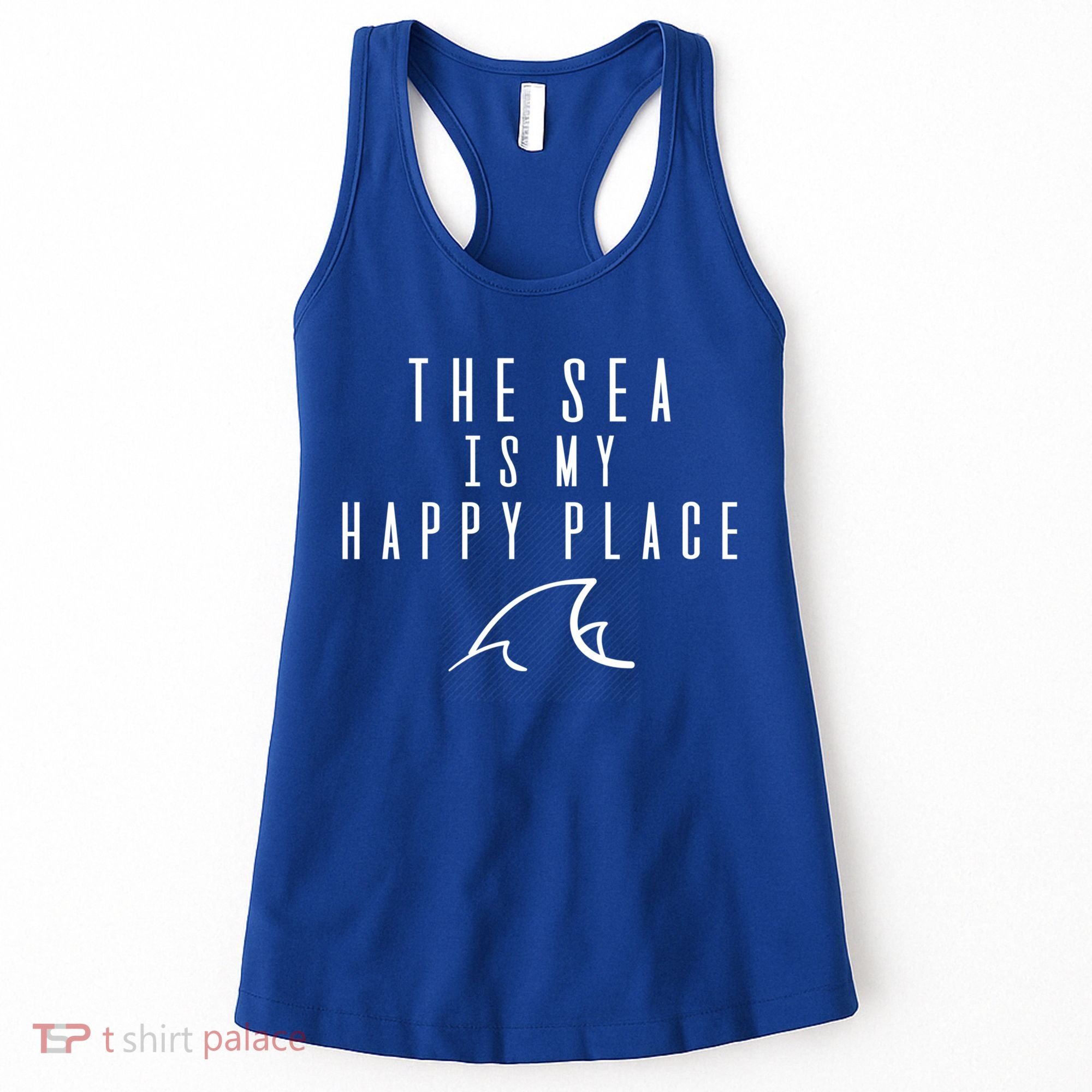 The Sea Is My Happy Place Gift Women's Tank Top