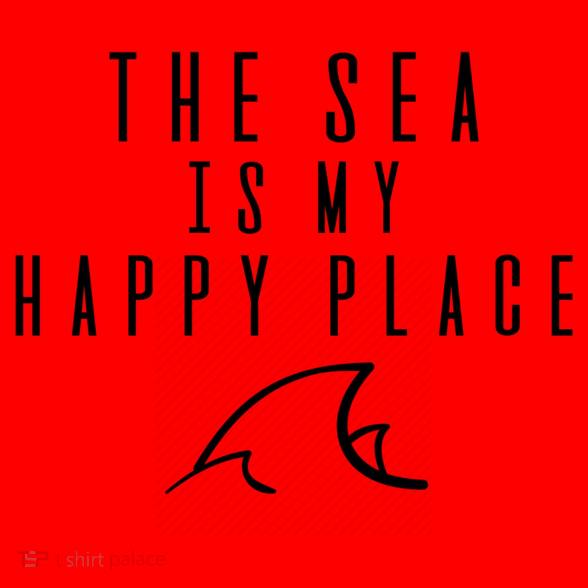The Sea Is My Happy Place Gift Santa Hat