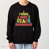 Teacher Superhero I Teach First Grade Superheroes Gift Women's Sweatshirt thumb 0