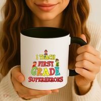 Teacher Superhero I Teach First Grade Superheroes Gift Coffee Mug thumb 3