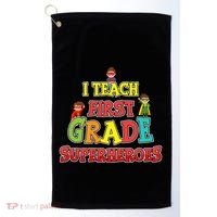 Teacher Superhero I Teach First Grade Superheroes Gift Golf Towel thumb 0