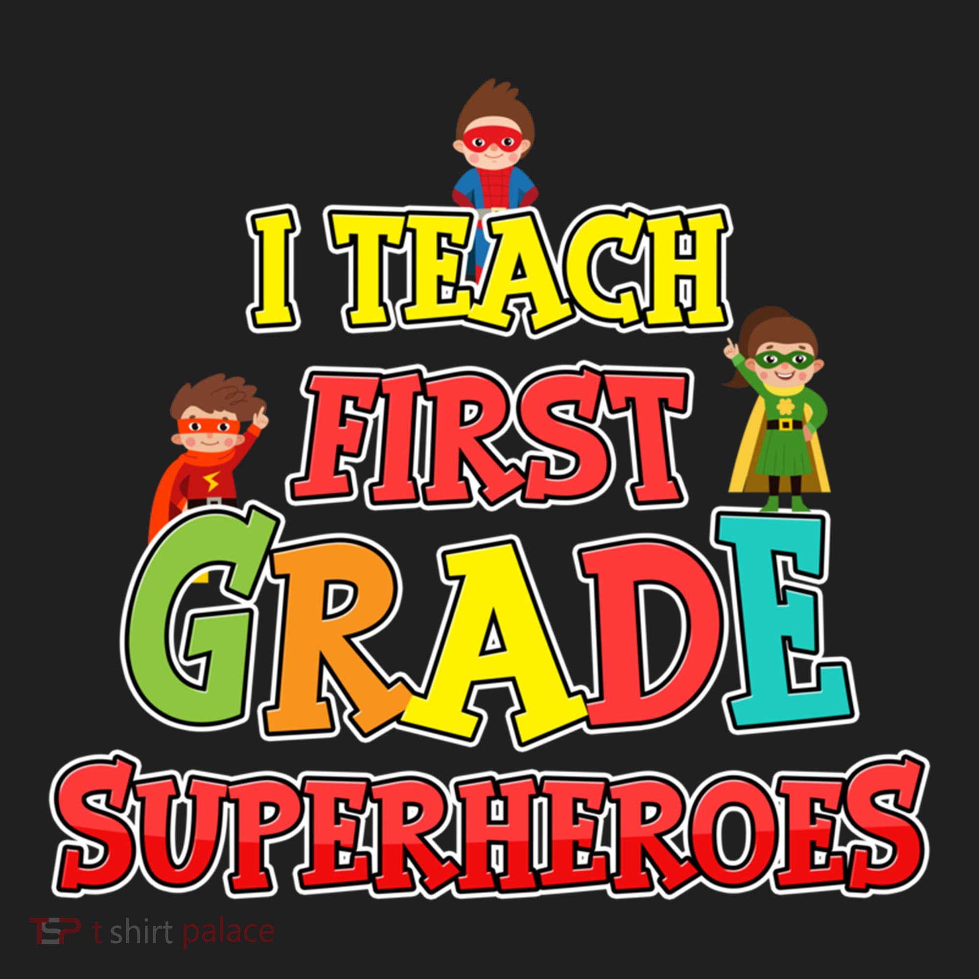Teacher Superhero I Teach First Grade Superheroes Gift Golf Towel