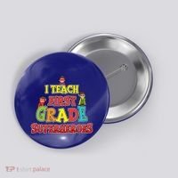 Teacher Superhero I Teach First Grade Superheroes Gift Button thumb 0