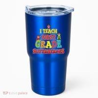 Teacher Superhero I Teach First Grade Superheroes Gift Tumbler thumb 0