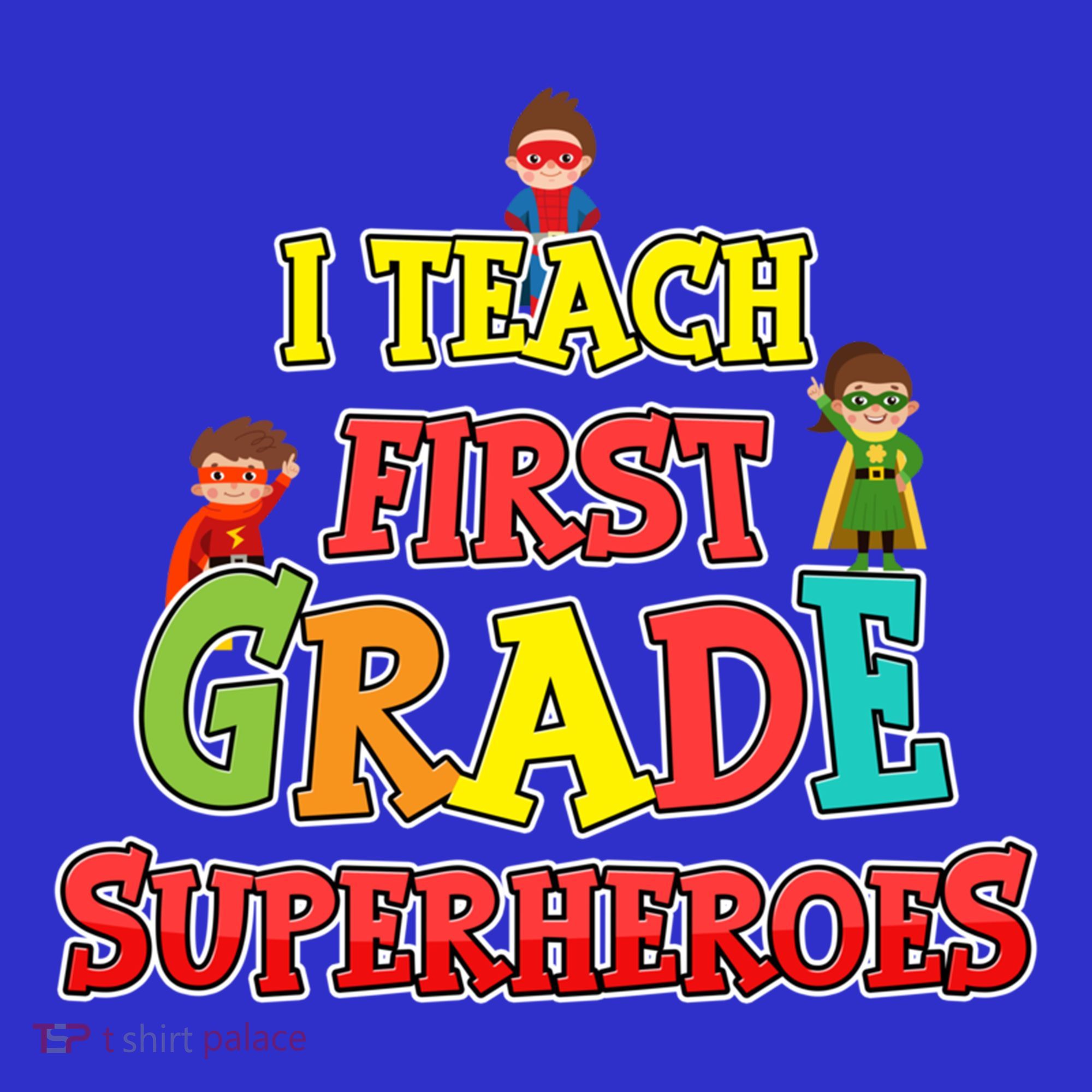 Teacher Superhero I Teach First Grade Superheroes Gift Mousepad