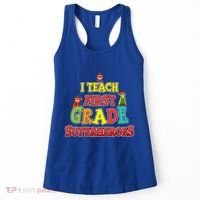 Teacher Superhero I Teach First Grade Superheroes Gift Women's Tank Top thumb 0